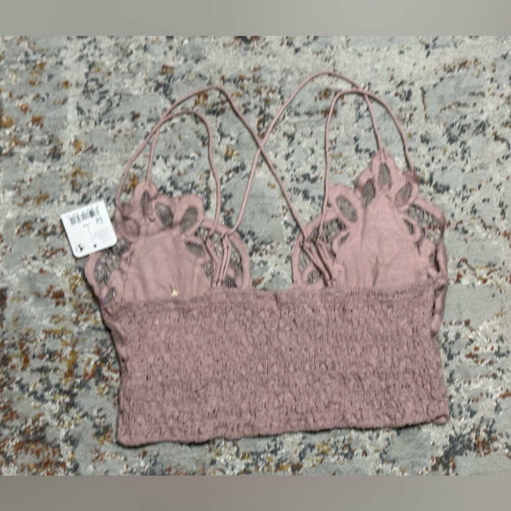 Free People FP One Adella Bralette Rosewood size Medium NEW - Picture 4 of 11